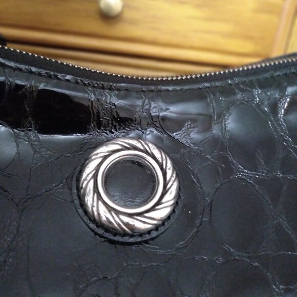 Brighton Crocodile Patent Leather Handbag - Picture 2 of 9